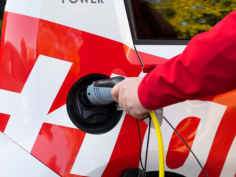 Elektroauto wird geladen